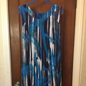 Colorful paint stripe party dress by Nina Leonard